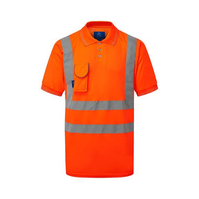 Bodyguard High Visibility Short Sleeve Polo Orange - Indigo Supplies Ltd