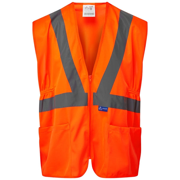 Bodyguard High Visibility Premium Polyester Vest Orange - Indigo Supplies Ltd