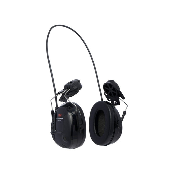 3M MT13H220P3E PELTOR ProTac III Headset 25 dB Slim Cups Hard Hat Attached Black - Indigo Supplies Ltd