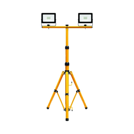 Tripod LED 20W Floodlight Twin Head 110V 16AMP 3600 Lumens - Indigo Supplies Ltd