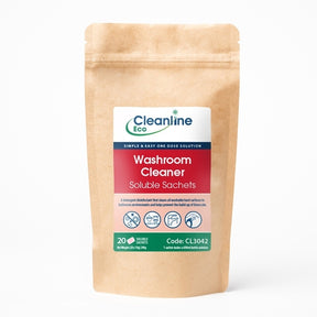 Cleanline Eco Washroom Cleaner T9 Bottle Soluble Sachets (Pack 20) - Indigo Supplies Ltd