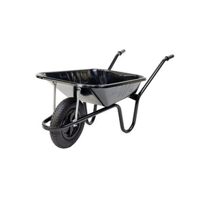 Contactor Wheelbarrow with Pneumatic Tyre Black 85 Litre - Indigo Supplies Ltd