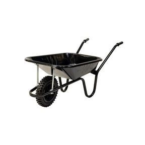 Contactor Wheelbarrow with Solid Tyre Black 85 Litre - Indigo Supplies Ltd
