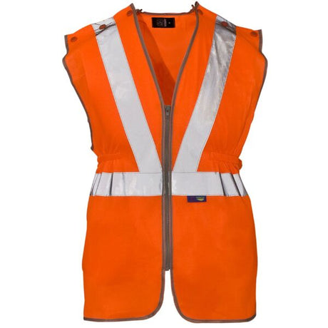 Supertouch High Visibility Long Tracker Vest Orange - Indigo Supplies Ltd