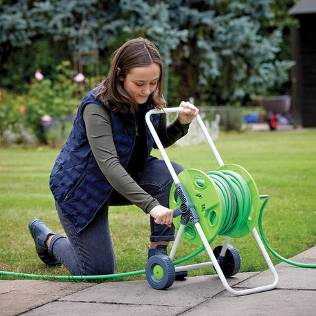 Garden Hose Thru Feed Trolley 1/2" Max 50M - Indigo Supplies Ltd