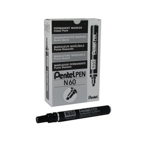 Pentel Marker Pen Black (Pack 12) - Indigo Supplies Ltd