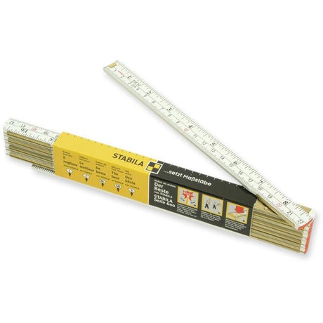 Stabila 1607 White Folding Rule - Indigo Supplies Ltd