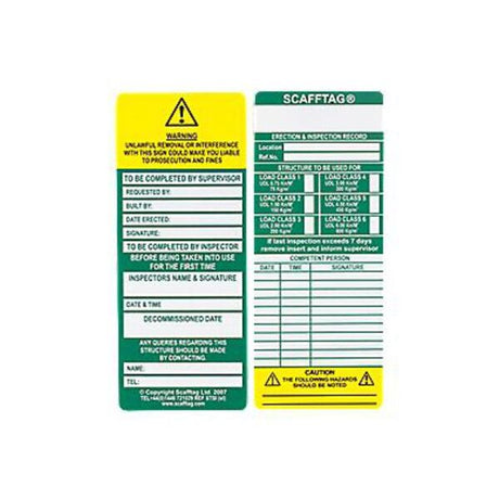 Scaff Tag System - Indigo Supplies Ltd