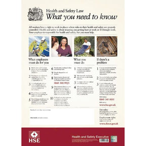 Health and Safety Law Poster Laminated - Indigo Supplies Ltd