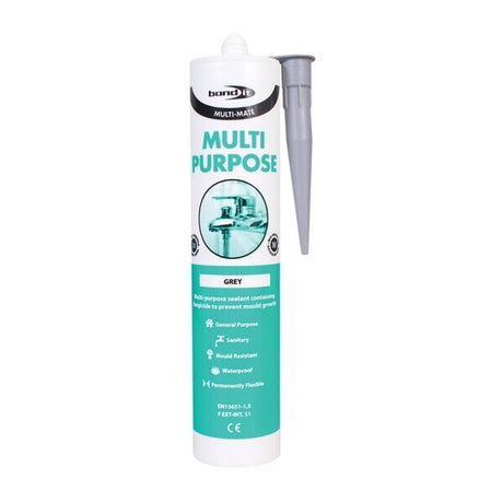 Silicone Sealant Multi Purpose Grey 275ML - Indigo Supplies Ltd