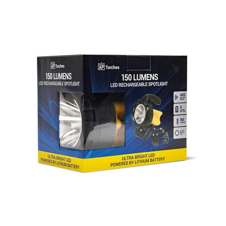 Rechargeable Spotlight Hand Held Torch. - Indigo Supplies Ltd
