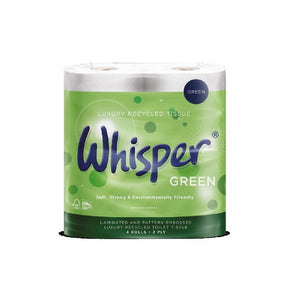 Whisper Luxury Toilet Rolls 2 Ply 210 Sheet (Pack 40) - Indigo Supplies Ltd