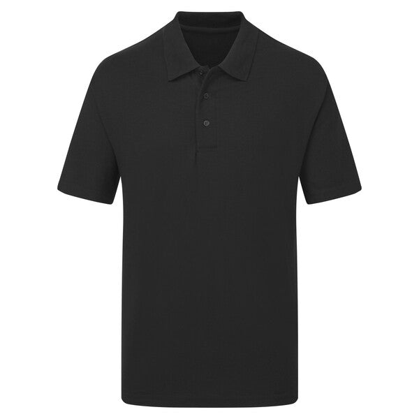 UCC003 Pique Polo Shirt Black - Indigo Supplies Ltd