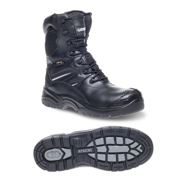 Apache Combat High Leg Boot S3 WR HRO SRC Black - Indigo Supplies Ltd