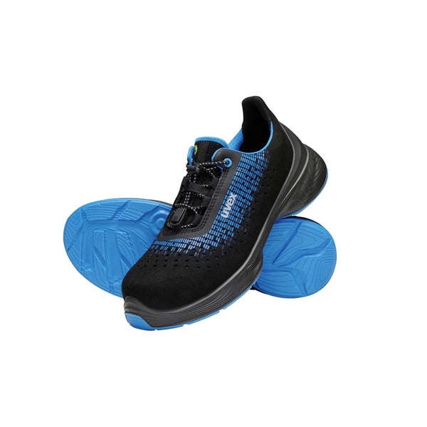 Uvex 1 68318 G2 Perforated Lace Up Boot S1 SRC Black/blue - Indigo Supplies Ltd