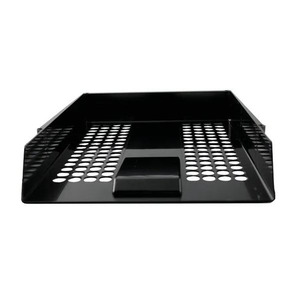 Q Connect Letter Tray Plastic Black - Indigo Supplies Ltd