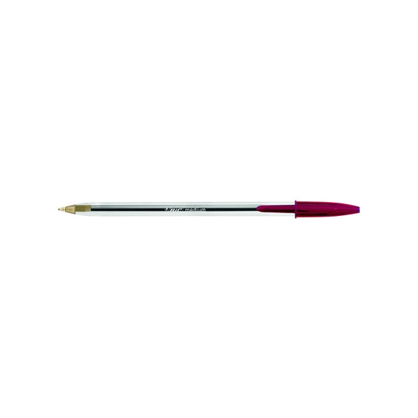 Bic Crystal Medium Ballpoint Pens Red (Pack 50) - Indigo Supplies Ltd