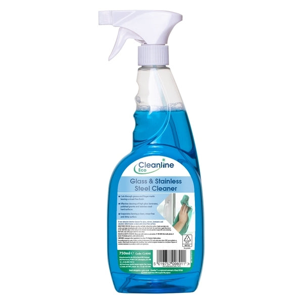 Cleanline Eco Glass &amp; Stainless Steel Cleaner 750ML
