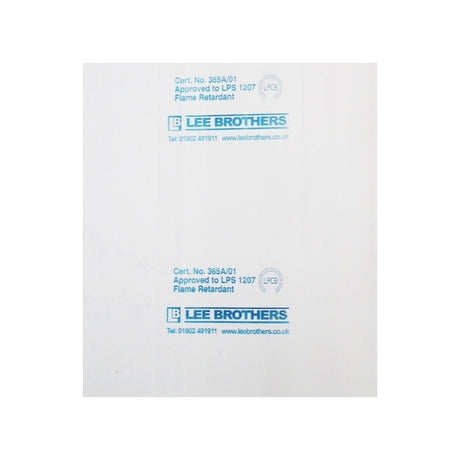 T Bord F/R White 1.2Mx2.5x 2MM (Delivery Direct) - Indigo Supplies Ltd