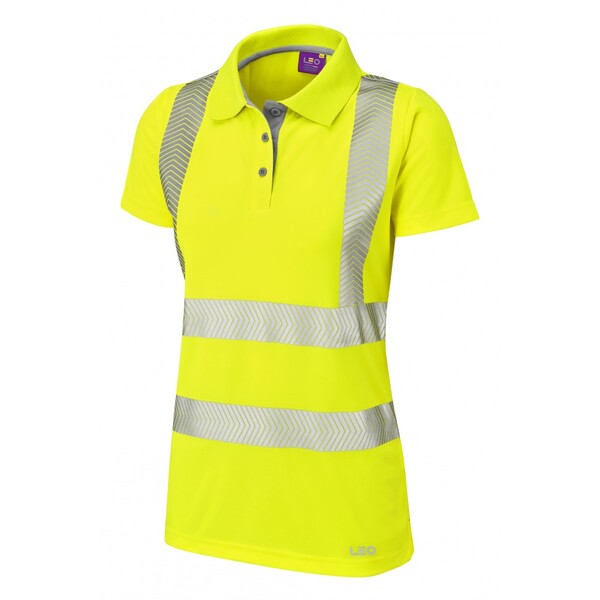 Leo PIPPACOTT Coolviz Ladies Polo Shirt ISO 20471 Cl 2 Yellow