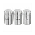 Stainless Steel Tea, Coffee, Sugar Canister Set - Indigo Supplies Ltd