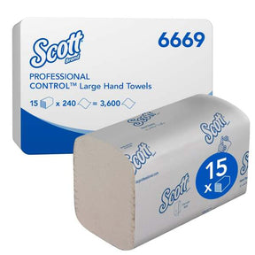 6669 Scott Xtra Folded Hand Towels White (Case 3600) - Indigo Supplies Ltd