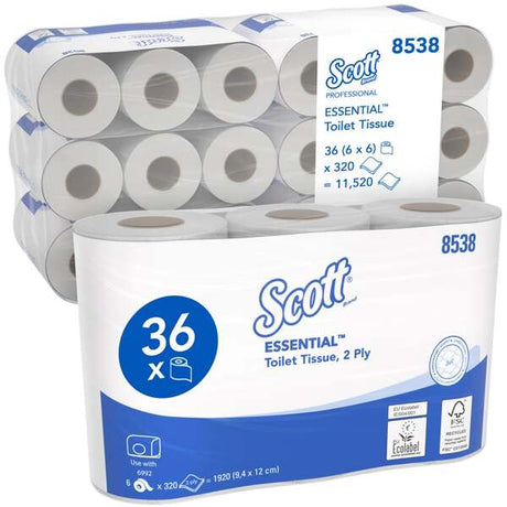 8538 Scott Performance 2Ply Toilet Tissue 320 Sheet - Indigo Supplies Ltd