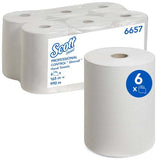 6657 Scott Slimroll 1Ply Airflex White 165M (Case 6)