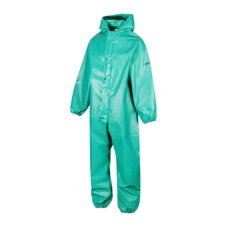 Skytec Chemmaster CMBH-EWA Chemical Splash Boilersuit with Elasticated Wrists &amp; Ankles Green 2XL to 3XL - Indigo Supplies Ltd