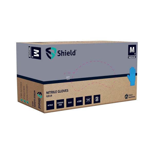 Powder-Free Nitrile Disposable Gloves Blue (Box 100) - Indigo Supplies Ltd