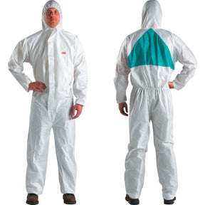 3M 4520 Protective Coverall (Type 5/6) White &amp; Green - Indigo Supplies Ltd