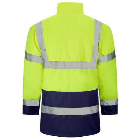 Supertouch Traffic Standard High Visibility Two Tone Jacket Yellow/Navy - Indigo Supplies Ltd