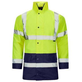 Supertouch Traffic Standard High Visibility Two Tone Jacket Yellow/Navy - Indigo Supplies Ltd