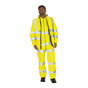 KeepSAFE High Visibility Reversible Fleece Lined Bodywarmer Yellow - Indigo Supplies Ltd