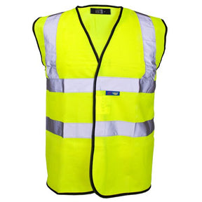 KeepSAFE High Visibility Double Band and Brace Waistcoat Yellow - Indigo Supplies Ltd