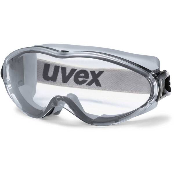 Uvex Ultrasonic Clear Lens Wide Vision Black/Grey Goggle - Indigo Supplies Ltd