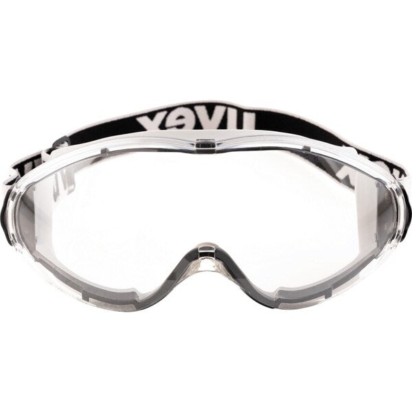 Uvex Ultrasonic Clear Lens Wide Vision Black/Grey Goggle - Indigo Supplies Ltd