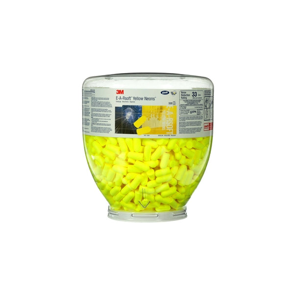 3M E-A-R Soft PD-01-002 Neons Earplugs Refill Bottle Uncorded Yellow - Indigo Supplies Ltd