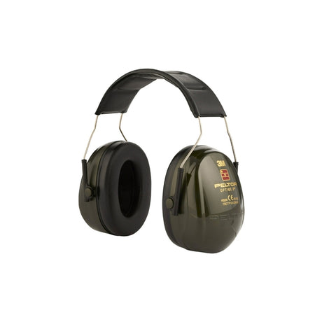 3M PELTOR H520A-407-GQ Optime II Earmuffs Headband Green - Indigo Supplies Ltd