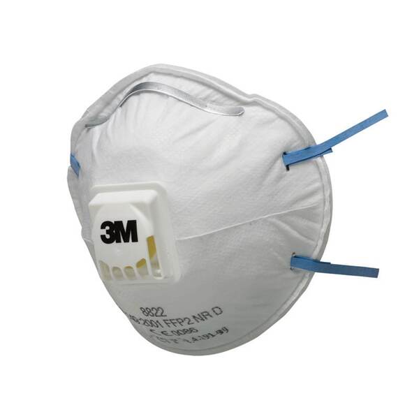 3M 8822 Cup-Shaped Valved Respirator - Indigo Supplies Ltd