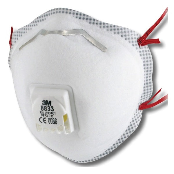 3M 8833 Premium Valved Respirator FFP3 - Indigo Supplies Ltd