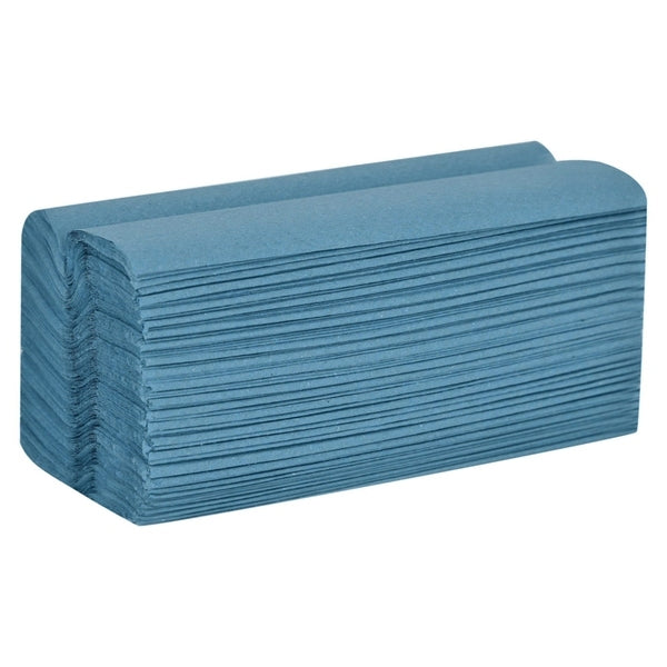 PRISTINE Standard 1Ply Recycled C-Fold Hand Towel Blue