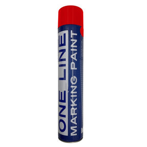 Semi Permanent Linemarker Spray Paint Red 750ML - Indigo Supplies Ltd