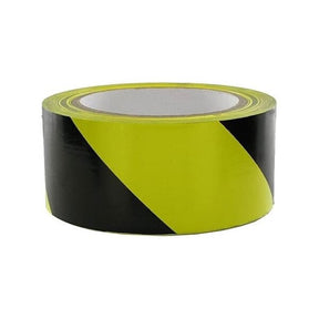 Barrier Tape Black/Yellow 75MMx500M - Indigo Supplies Ltd