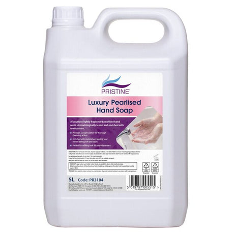 PRISTINE Luxury Pearlised Hand Soap 5 Litre - Indigo Supplies Ltd