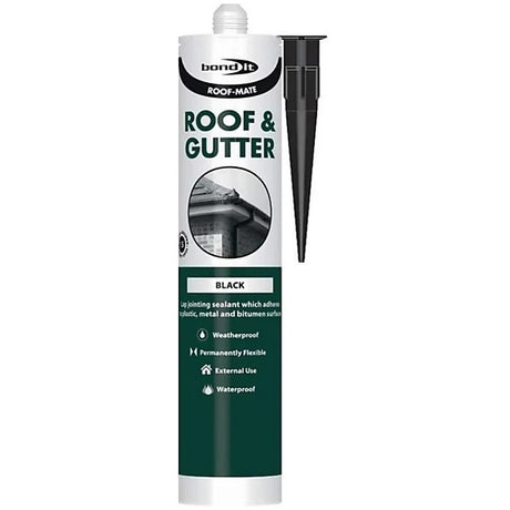 Roof &amp; Gutter Sealant Matt Black 275ML - Indigo Supplies Ltd