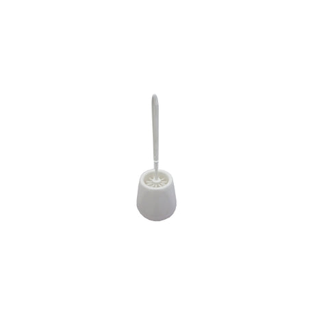Toilet Brush &amp; Holder White - Indigo Supplies Ltd