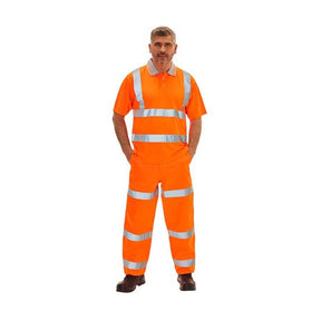KeepSAFE High Visibility Short Sleeve Polo Shirt Orange - Indigo Supplies Ltd