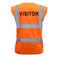 Pre-Printed VISITOR High Visibility Waistcoat Orange - Indigo Supplies Ltd