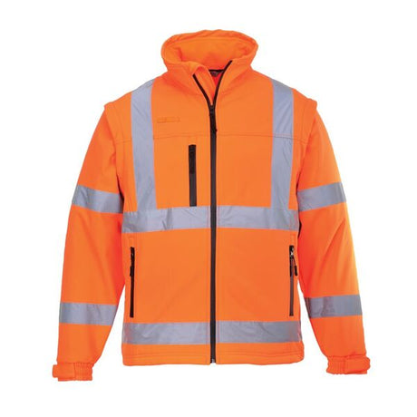 S428 High Visibility Softshell Jacket Orange - Indigo Supplies Ltd